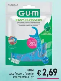 Determarket GUM easy flossers forcelle interdentali offerta