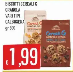 IperSisa Biscotti cereali G granola e frolla Galbusera offerta