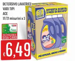 IperSisa Detersivo lavatrice Ace offerta