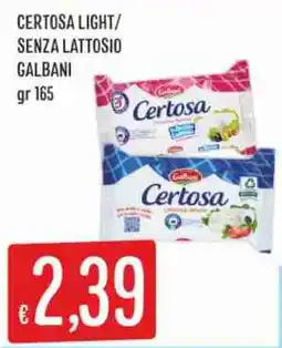 IperSisa Certosa Light senza lattosio galbani offerta