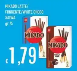 IperSisa Mikado latte fondente white choco offerta