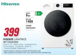 Trony Hisense lavatrice WF119042BW offerta