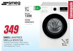 Trony SMEG lavatrice Snella W3C072A offerta