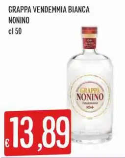IperSisa Grappa vendemmia bianca Nonino offerta