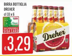 IperSisa Birra bottiglia Dreher offerta