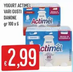 IperSisa Yogurt Actimel vari gusti Danone offerta
