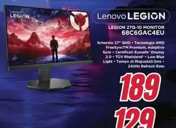 Trony Lenovo LEGION LEGION 27Q-10 MONITOR 68C6GAC4EU offerta