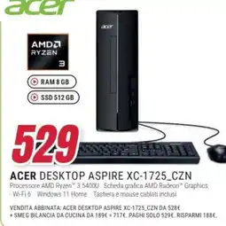 Trony Acer Desktop Aspire XC-1725_CZN offerta