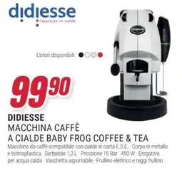Trony Didiesse macchina caffè a cialde baby frog coffee & tea offerta