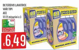IperSisa Detersivo lavatrice Ace offerta