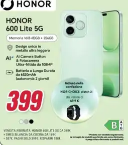 Trony Honor 600 Lite 5G offerta