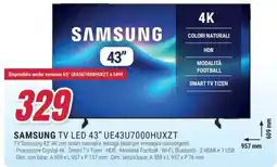 Trony Samsung TV LED 43" UE43U7000HUXZT offerta