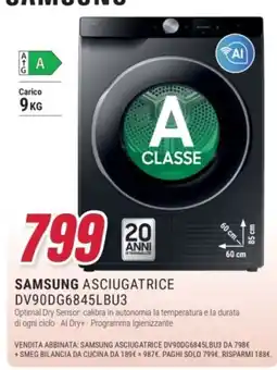Trony Samsung asciugatrice offerta