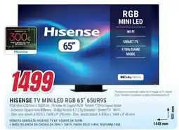 Trony Hisense TV MINILED RGB 65" 65UR9S offerta
