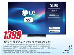 Trony LG TV OLED EVO AI 55" C6 offerta