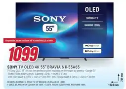Trony Sony TV OLED 4K 55" Bravia 6 K-55A65 offerta