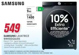 Trony Samsung lavatrice WW90DG6U85 offerta