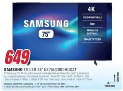 Trony Samsung TV LED 75" offerta