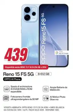Trony OPPO Reno 15 FS 5G offerta