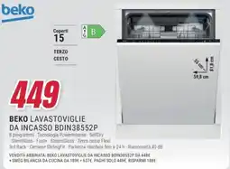 Trony Beko lavastoviglie da incasso offerta