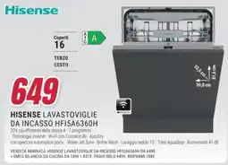 Trony Hisense lavastoviglie da incasso offerta