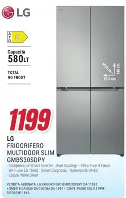 Trony LG Frigorifero Multidoor Slim offerta