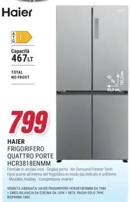 Trony Haier frigorifero quattro porte offerta
