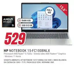 Trony HP Notebook 15-FC1008NLX offerta