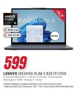 Trony Lenovo Ideapad Slim 3 offerta