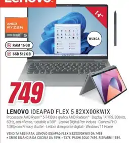 Trony Lenovo Ideapad Flex 5 82XX00KWIX offerta