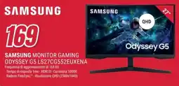 Trony Samsung monitor gaming Odyssey G5 offerta