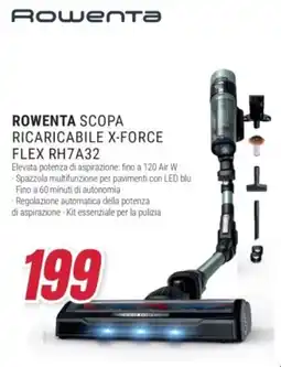Trony Rowenta scopa ricaricabile x-force flex rh7a32 offerta