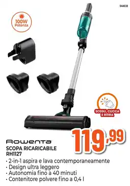 Expert Di Lella Rowenta Scopa Ricaricabile RH1127 offerta
