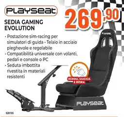 Expert Di Lella Sedia gaming evolution Playseat offerta