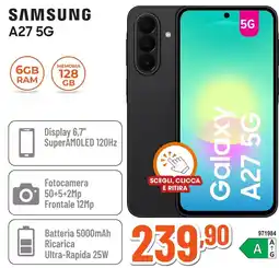 Expert Di Lella Samsung Galaxy A27 5G offerta