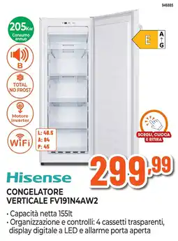 Expert Di Lella Hisense congelatore verticale offerta