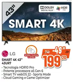Expert Di Lella LG SMART 4K 43" offerta