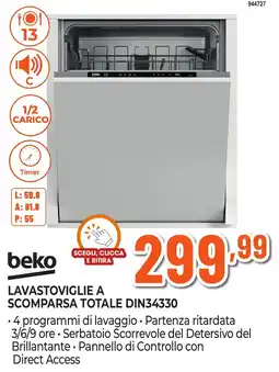 Expert Di Lella Lavastoviglie a scomparsa totale Beko offerta