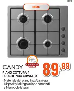 Expert Di Lella Candy piano cottura 4 fuochi inox chw6lbx offerta