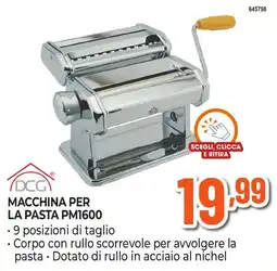 Expert Di Lella Macchina per la pasta PM1600 DCG offerta