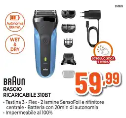 Expert Di Lella Braun rasoio ricaricabile 310bt offerta