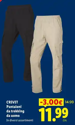 Lidl CRIVIT Pantaloni da trekking da uomo offerta