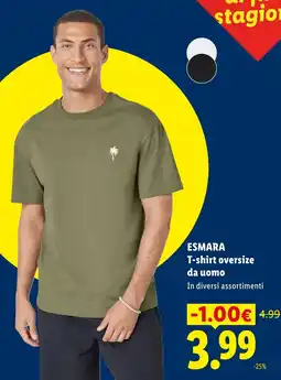 Lidl ESMARA T-shirt oversize da uomo offerta