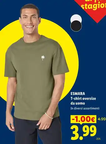 ESMARA T-shirt oversize da uomo