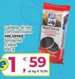 Alter Discount Gallette di riso con cioccolato MR.SPIKE fondente offerta