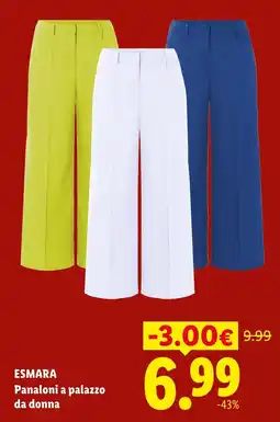 Lidl Esmara Panaloni a palazzo da donna offerta