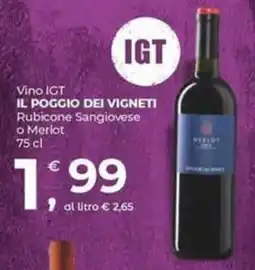 Alter Discount Vino IGT IL POGGIO DEI VIGNETI Rubicone Sangiovese o Merlot offerta