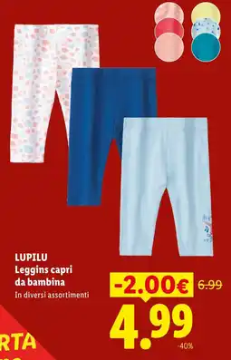 Lidl Lupilu Leggings capri da bambina offerta
