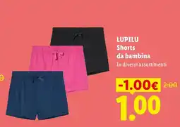 Lidl Lupilu shorts da bambina offerta
