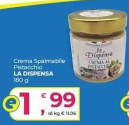 Alter Discount Crema Spalmabile Pistacchio LA DISPENSA offerta